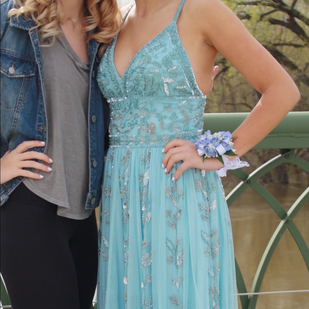 light blue prom dress - Picture 1 of 4